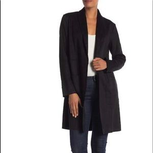 Catherine Malandrino faux suede long duster jacket